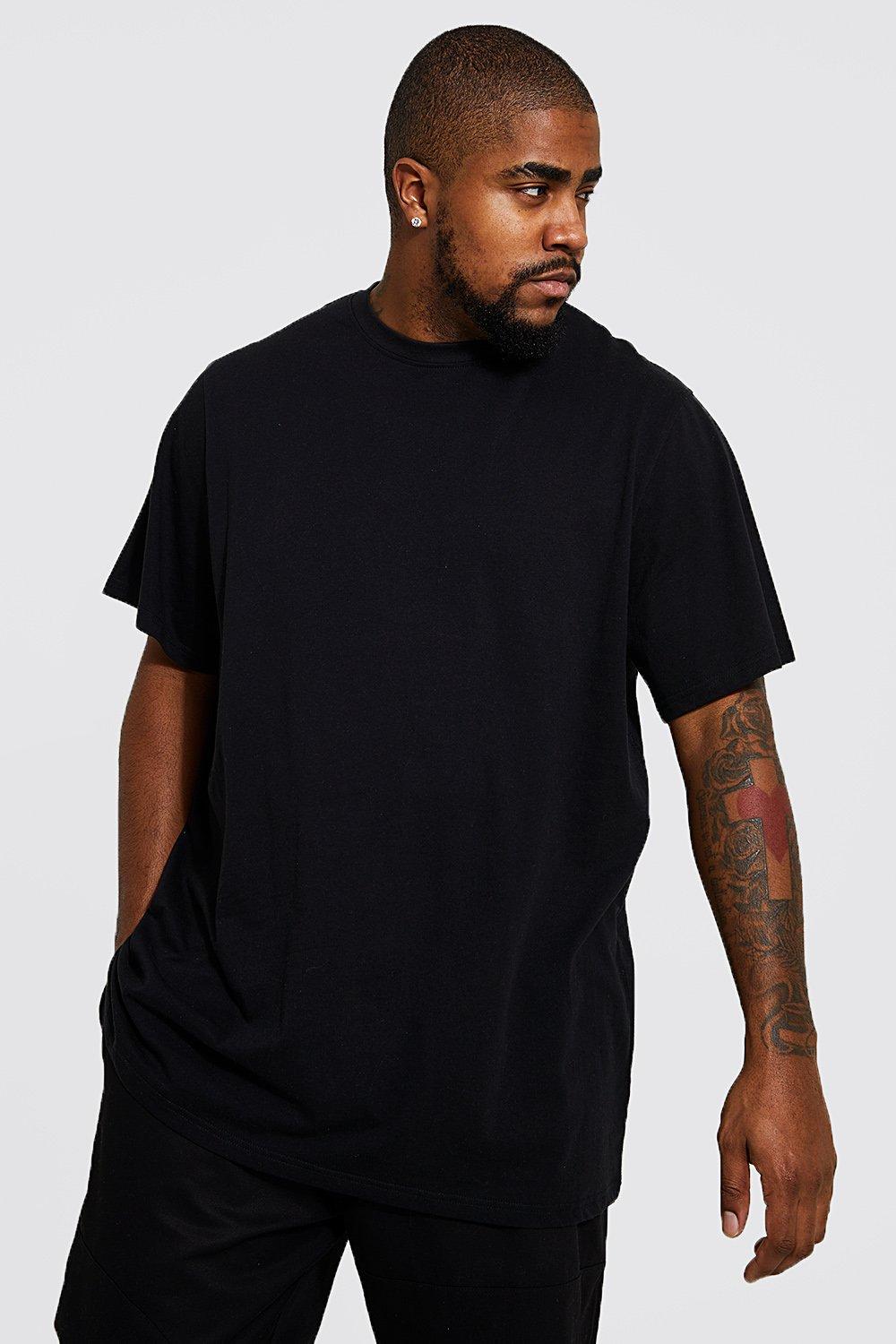 Big and tall t-shirt blue dragon design black tee shirt tall shirts for men